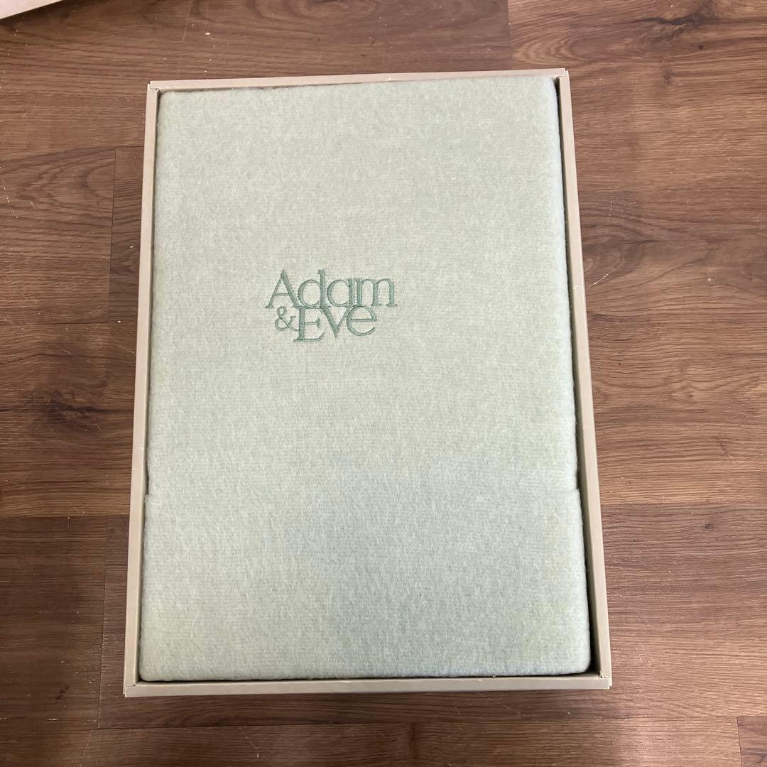 3F Adam & Eve アダム＆イヴ 毛布 ブランケット 毛布 無地 ロゴ