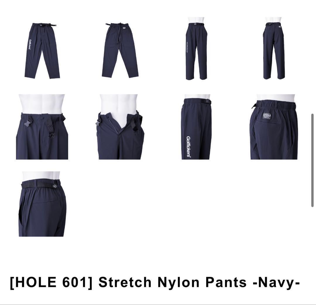 Golfickers HOLE 601 ストレッチナイロンパンツ ネイビー