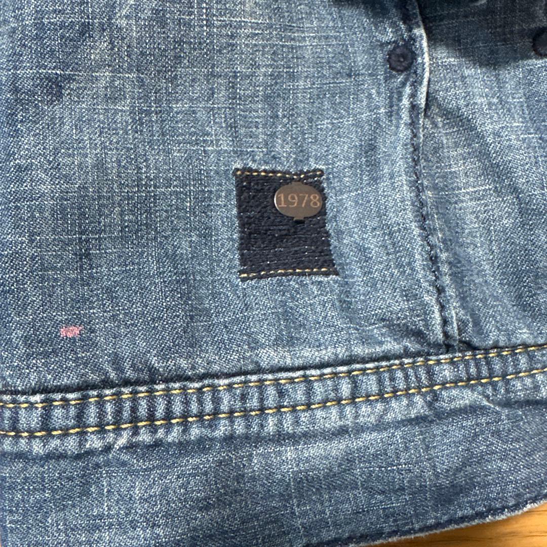 Diesel デニムフーテッドジャケット ダメージ加工 裏地ブランケット M
