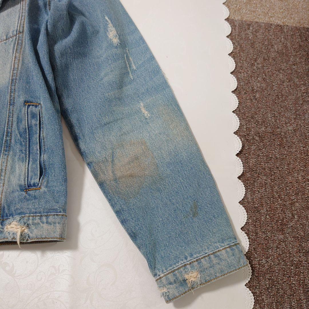 AMIRI Lovers デニムジャケット ハート刺繍 Lサイズ