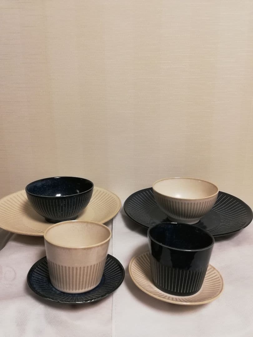 美濃焼 十草モダン食器セット 8P×2 イケア ニトリ