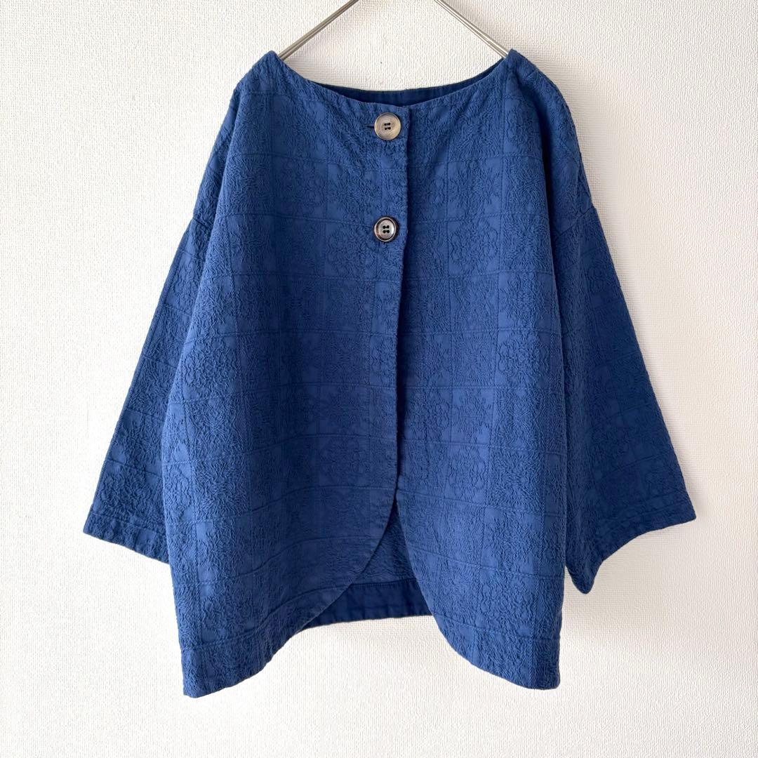 tumugu: ツムグ コットン 刺繍 ボレロ ジャケット 羽織り 日本製