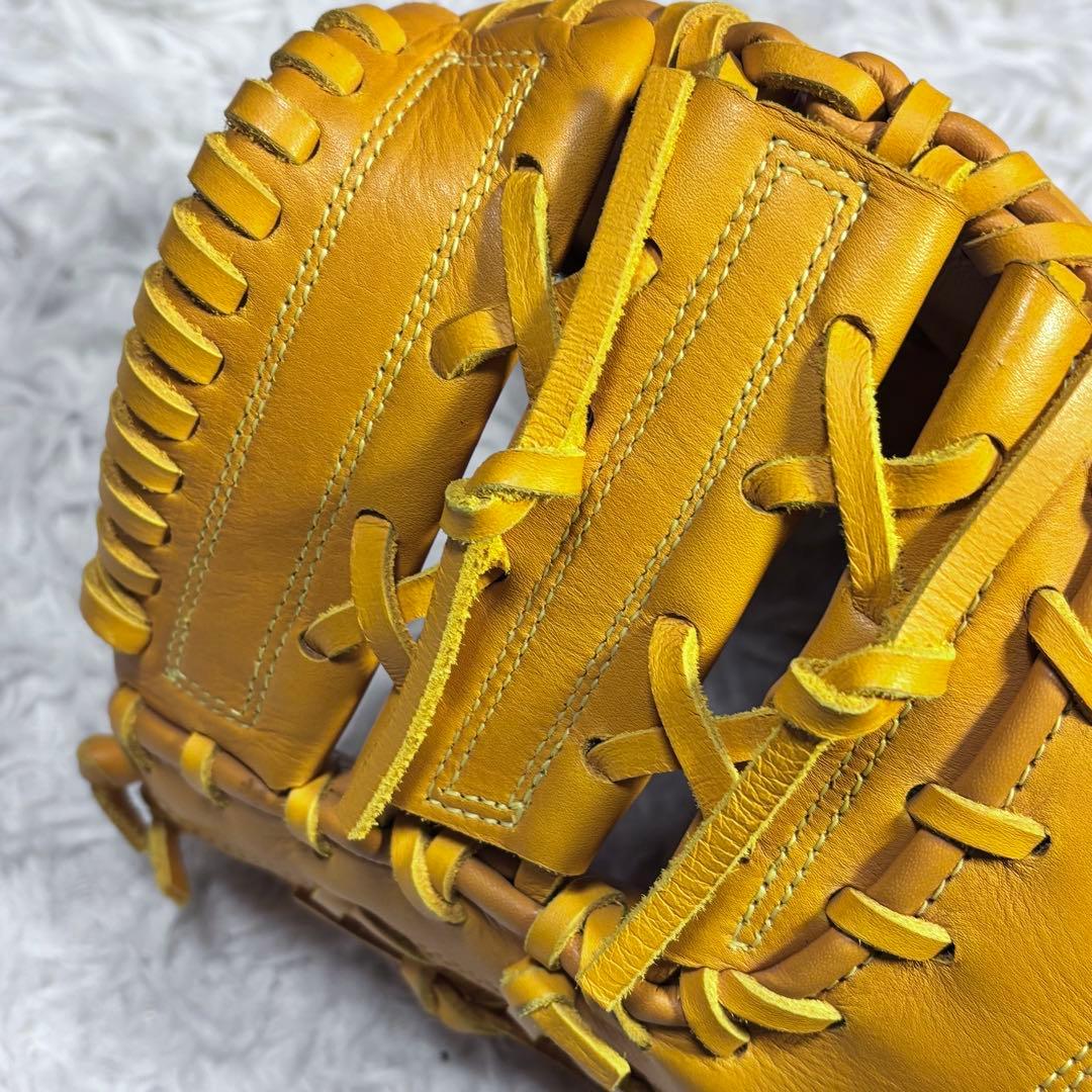 ま　Mizuno 軟式 ファーストミット グローブ 左投げ用 イエロー