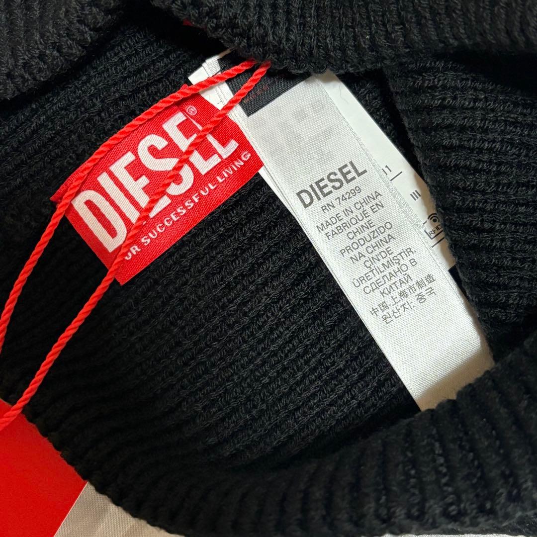 ラスト1点 新品未使用 DIESEL ニット帽 ブラック ビーニー　キッズライン