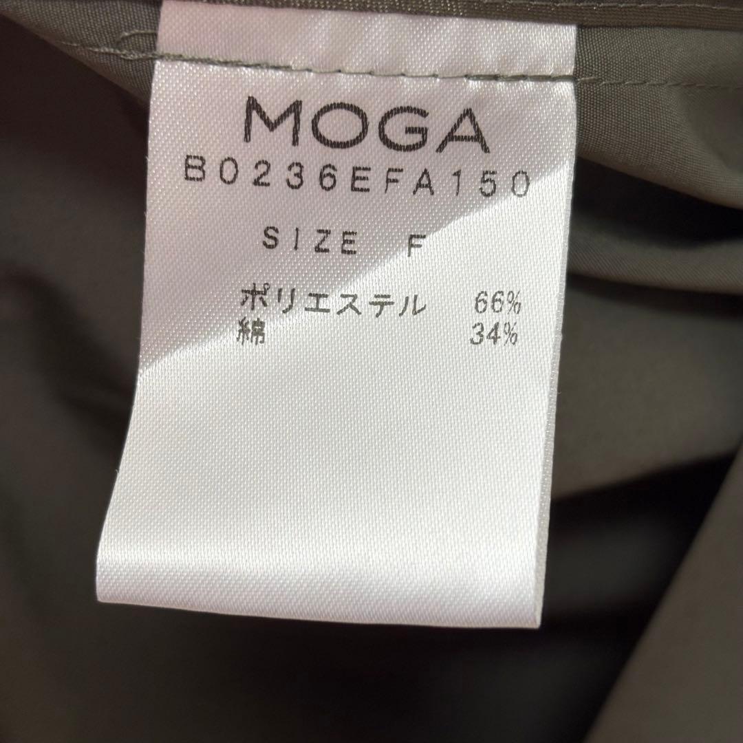 モガ MOGA シャツワンピース ロング 羽織り オーバーサイズ　カーキ F