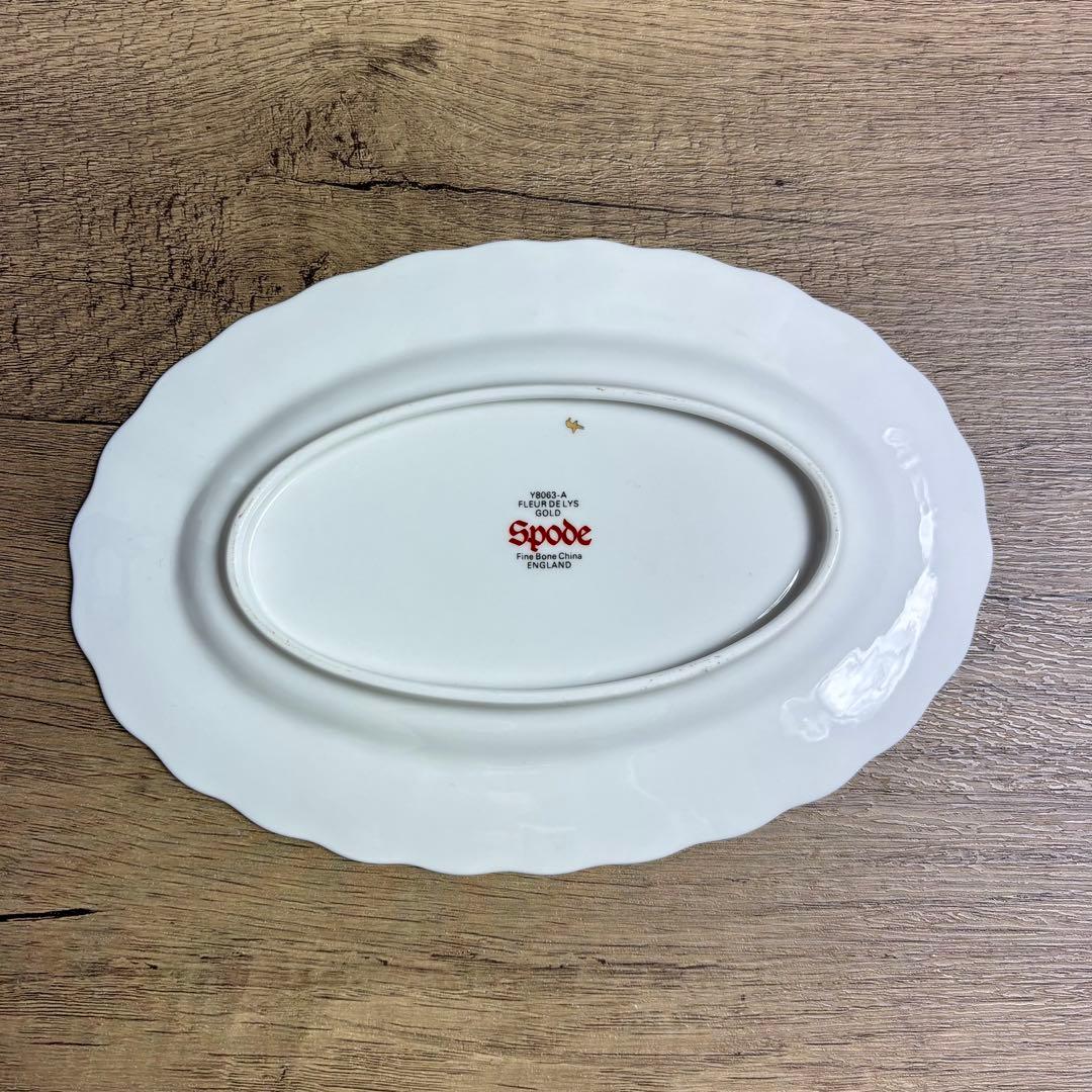 スポード Spode フルールドリス ソースボード プチオーバル　金彩