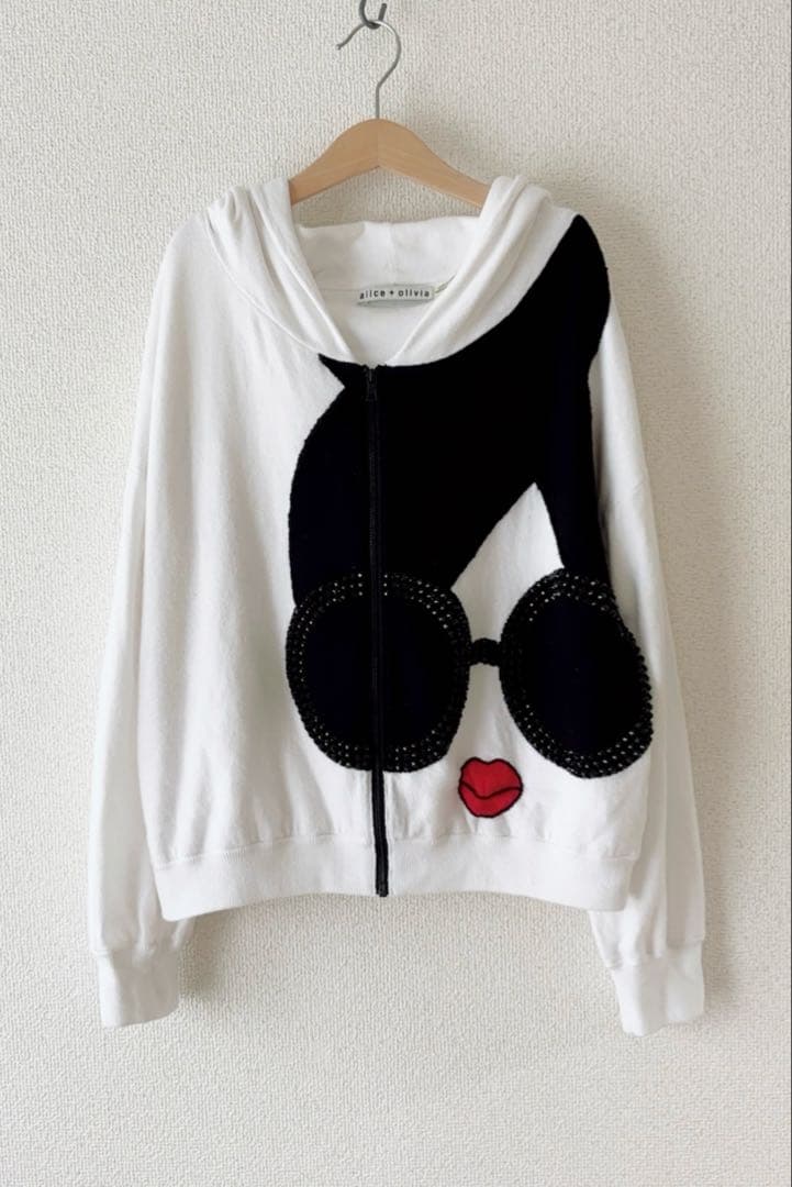 希少アリスアンドオリビア ステイシーフェイスパーカー alice+olivia