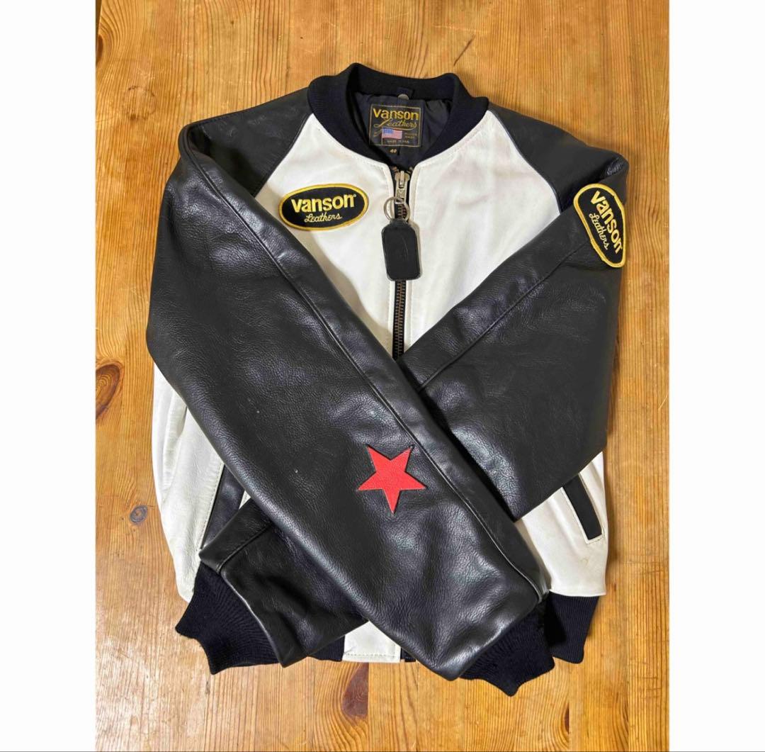 VANSON ライダース 40 革ジャン レザージャケット