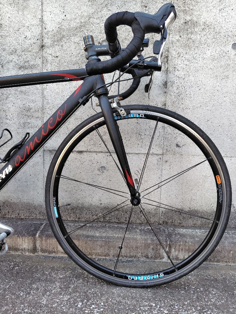 即乗　amico fun road 　ロードバイクカスタム　★ノーマルペダル変更