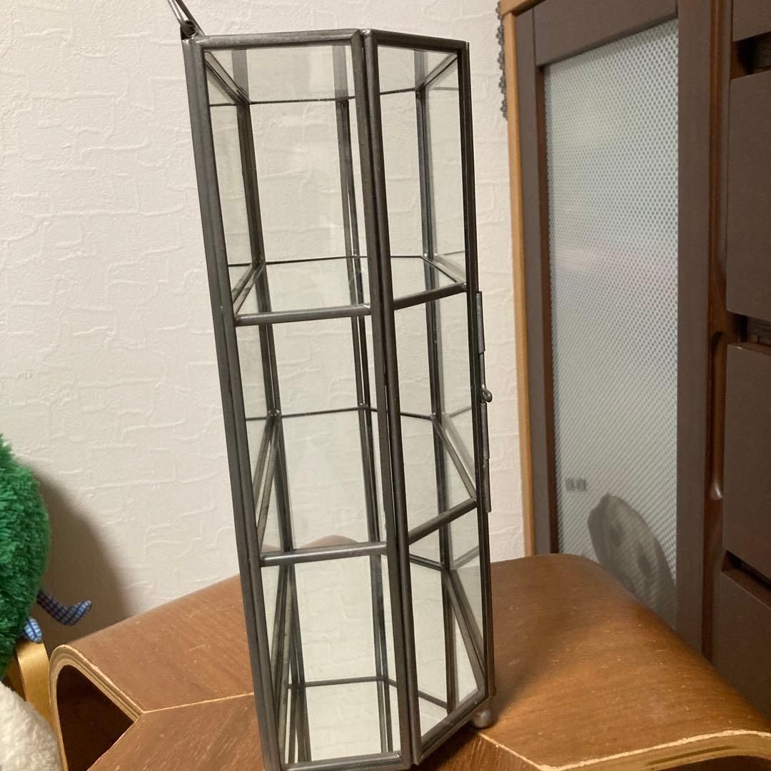ガラス製コレクションボックス 約27cm