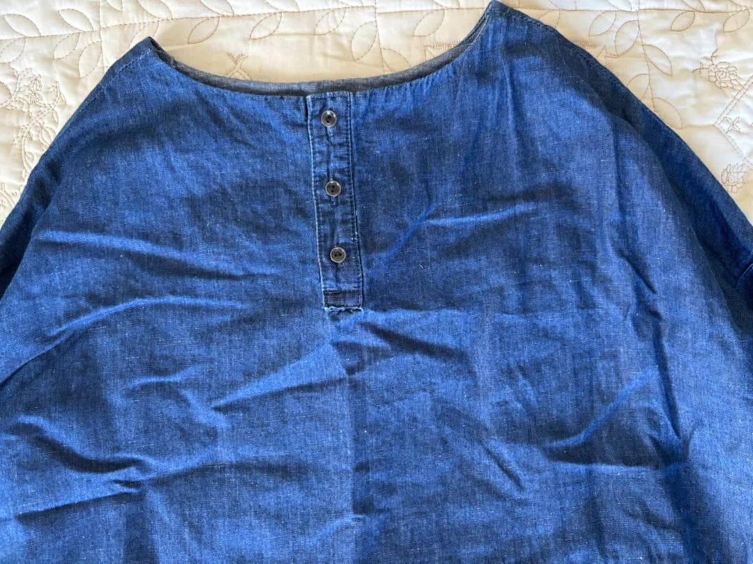 けんもん　美品★kazumiさんの生地をたっぷり使ったデニムワンピース