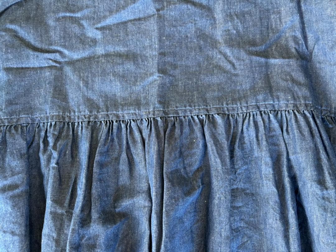 けんもん　美品★kazumiさんの生地をたっぷり使ったデニムワンピース