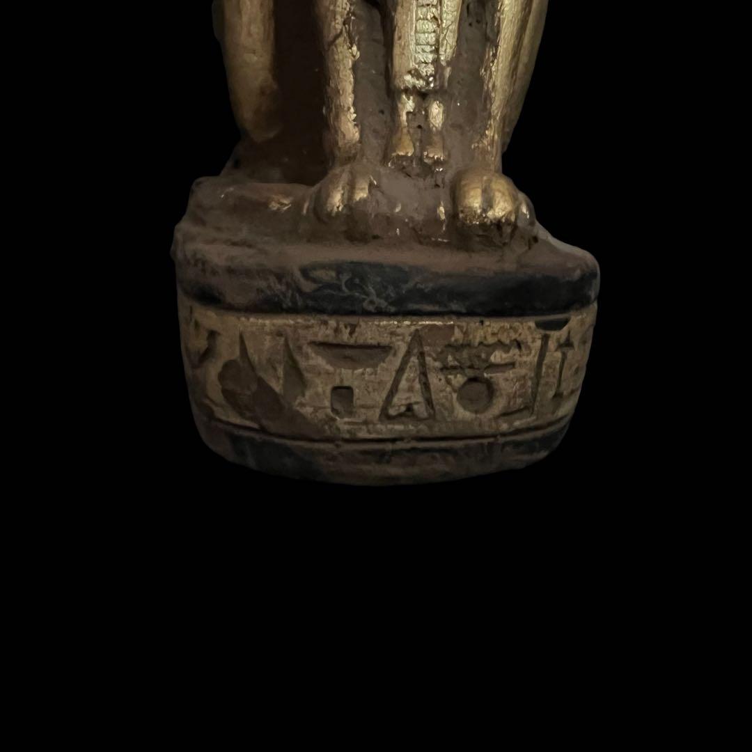 古代エジプト バステト女神 猫像 スカラベ ヒエログリフ 石風オブジェ 置物