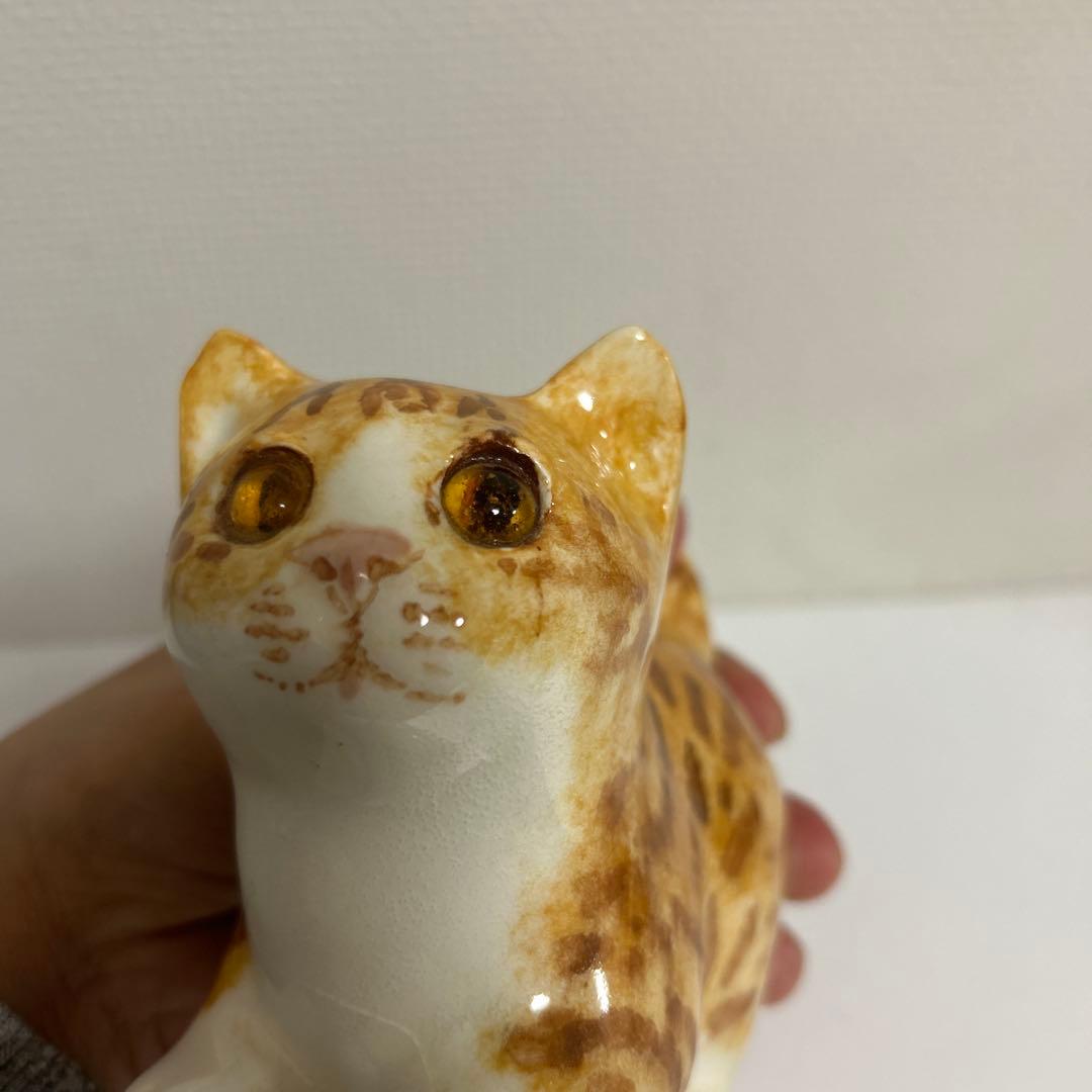 ウィンスタンレイキャット　子猫　置物　イギリス　陶芸作家