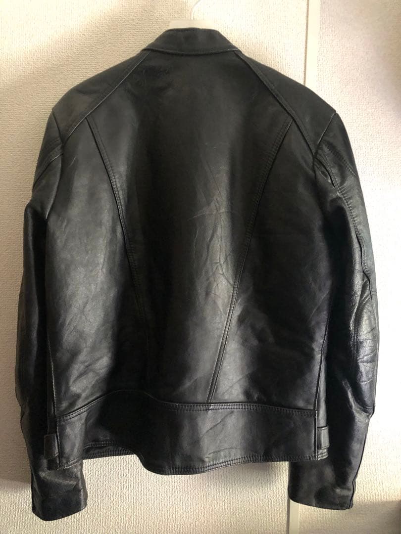70s 80s MOTOMAN ヴィンテージシングルレザーライダースジャケット