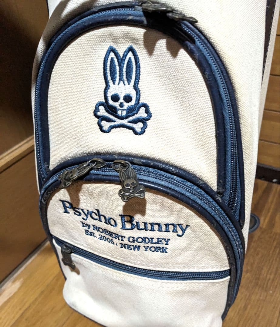 レア　帆布生地　 サイコバニー/Psycho Bunny キャディーバッグ