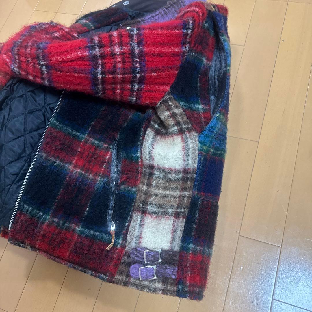 フェローズ　ウール　モヘア　ライダース　クレイジー　チェック