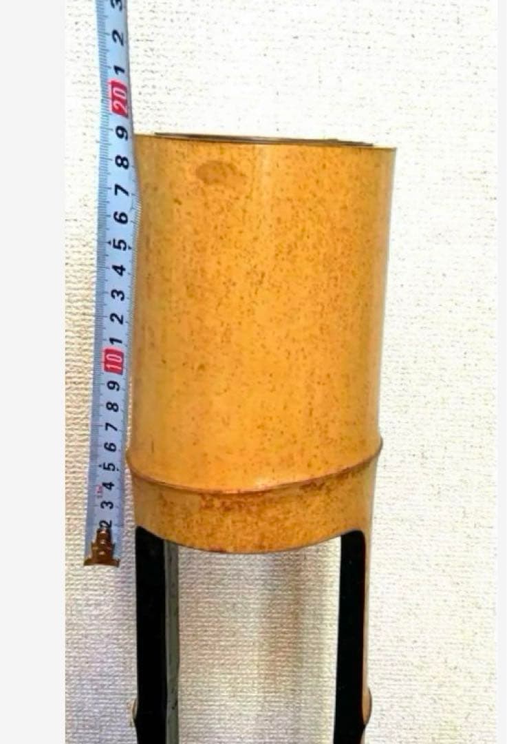 花器　二段竹筒根付き