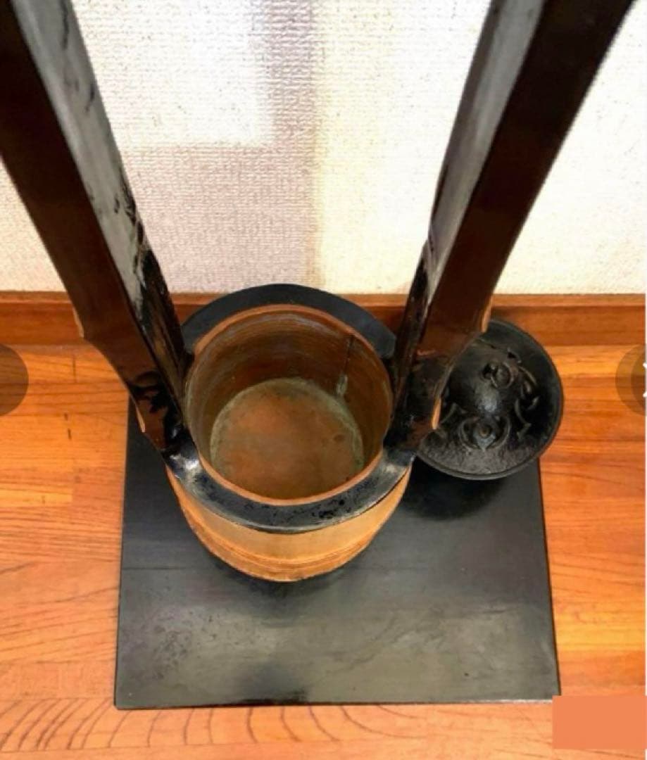 花器　二段竹筒根付き