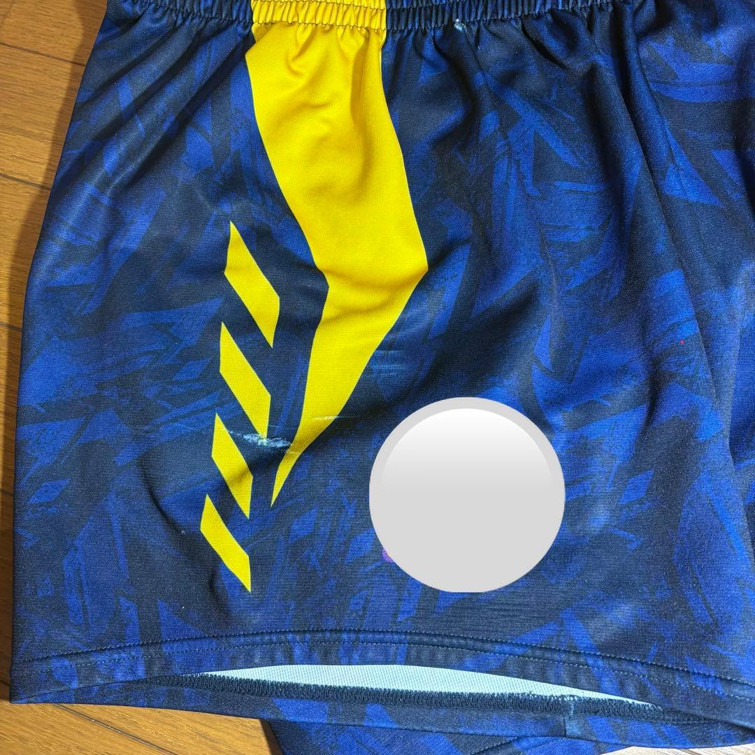 DESCENTE バレー パンツ 練習着 紺 ネイビー イエロー L 大学バレー