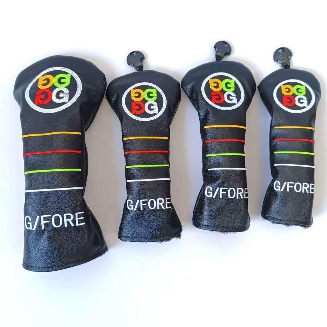 G/FORE ゴルフ ヘッドカバー 4本セット マルチカラーライン⭐