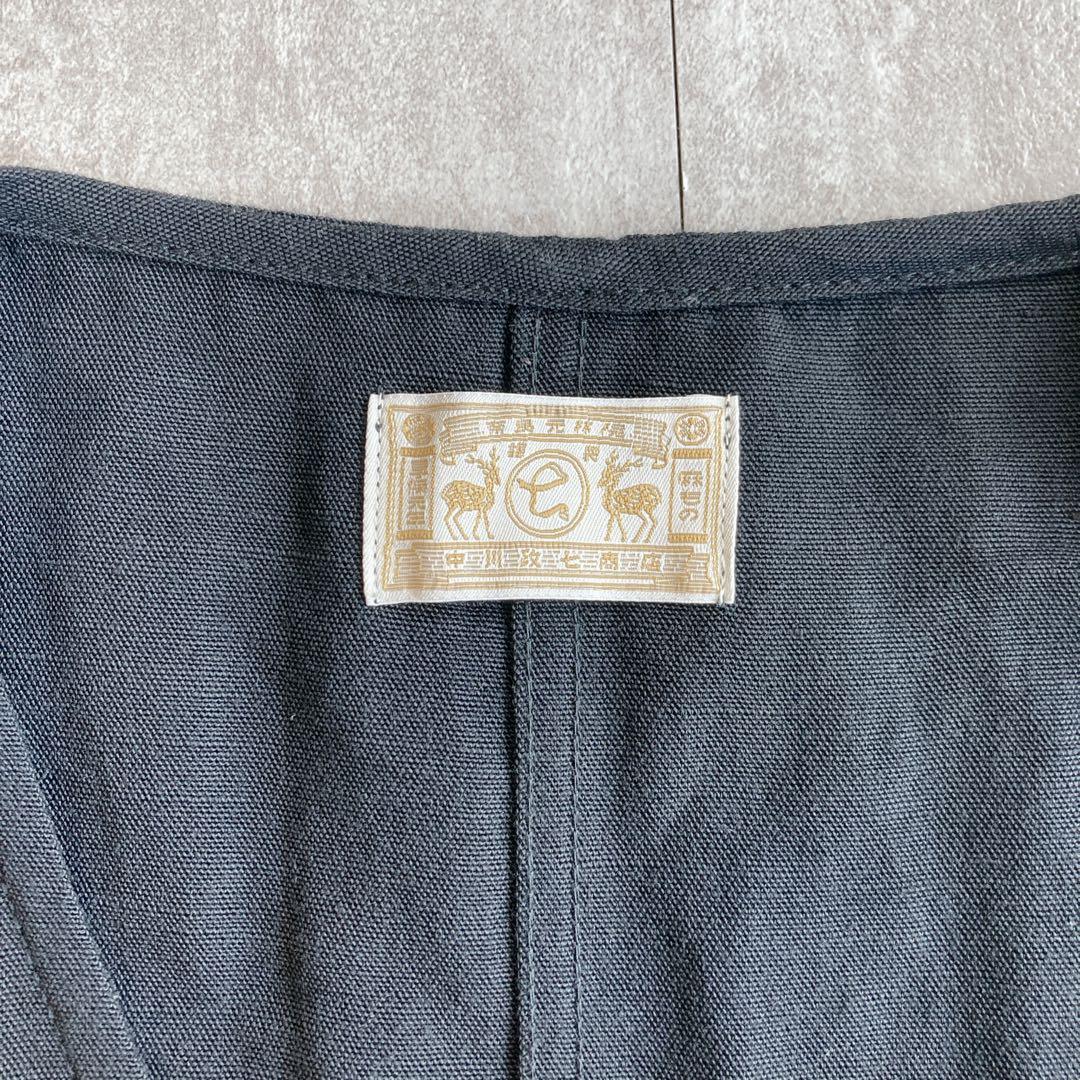 極美品⭐️中川政七商店 麻 リネン混 ジャンパースカート F 黒