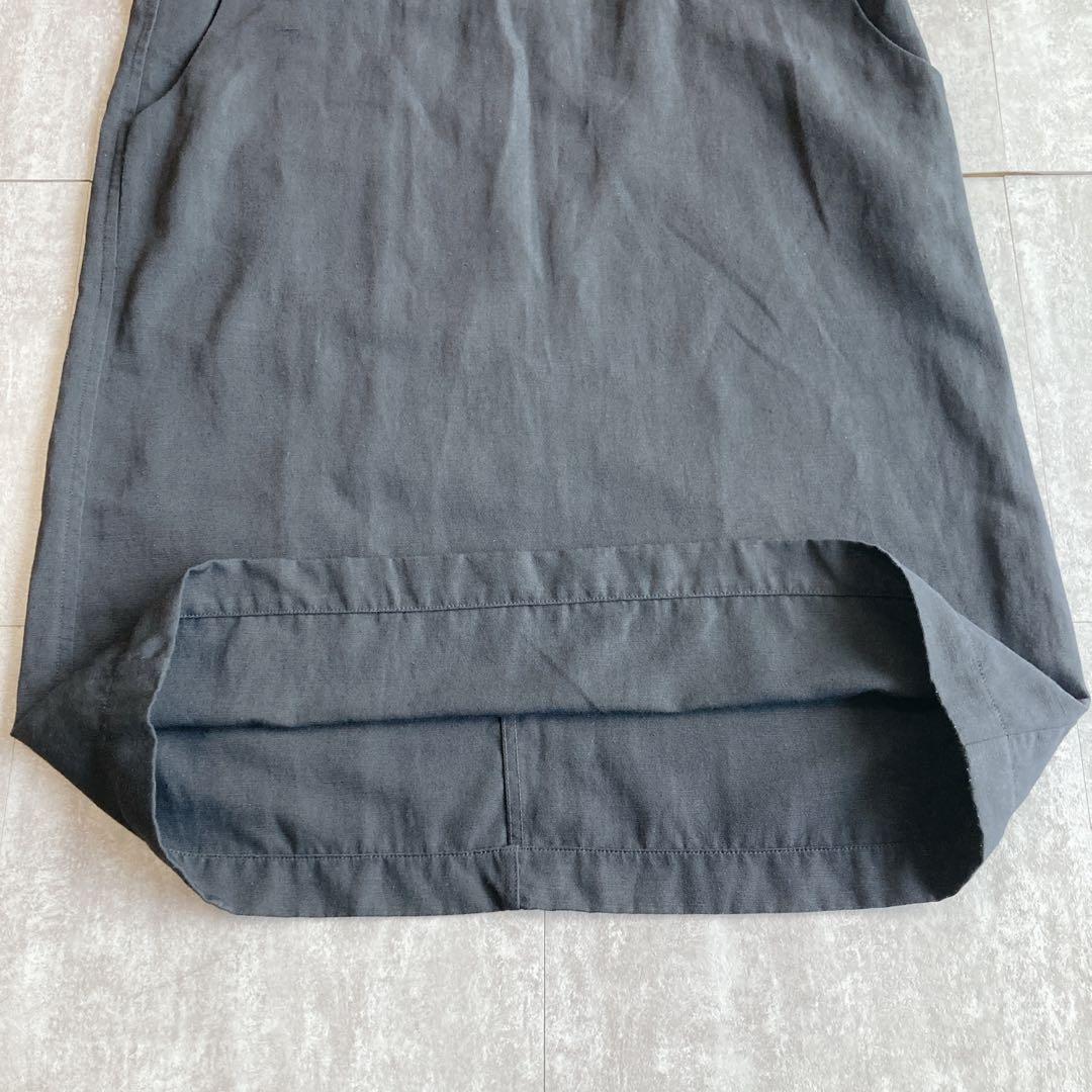 極美品⭐️中川政七商店 麻 リネン混 ジャンパースカート F 黒