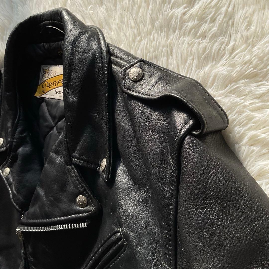 米国製✨schott 618 レザージャケット　ダブルライダース 46 ブラック