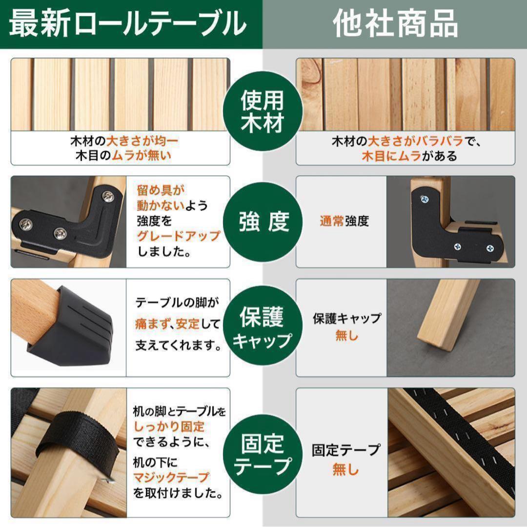ウッドロールテーブル 90cm