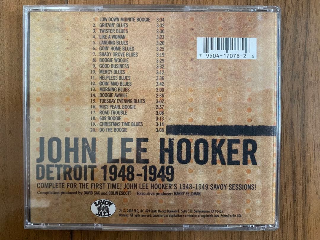 超貴重盤！ JOHN LEE HOOKER DETROIT 1948-1949