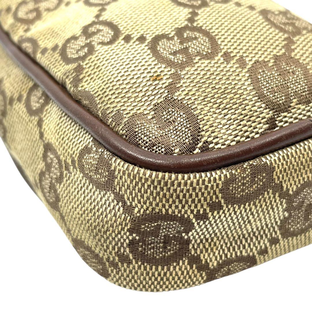 良品　GUCCI グッチ　m3 GGキャンバス　シガレットケース　タバコ入れ　茶