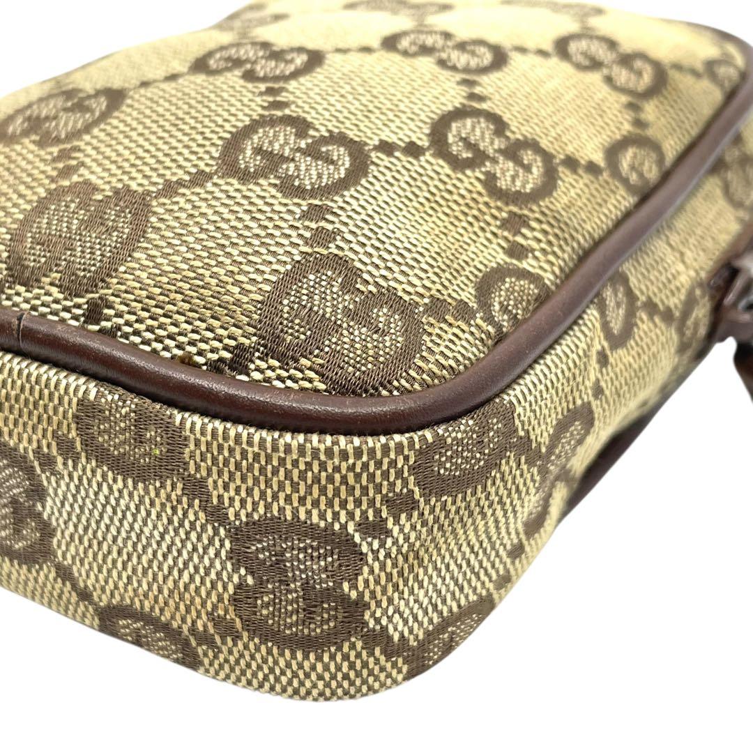 良品　GUCCI グッチ　m3 GGキャンバス　シガレットケース　タバコ入れ　茶