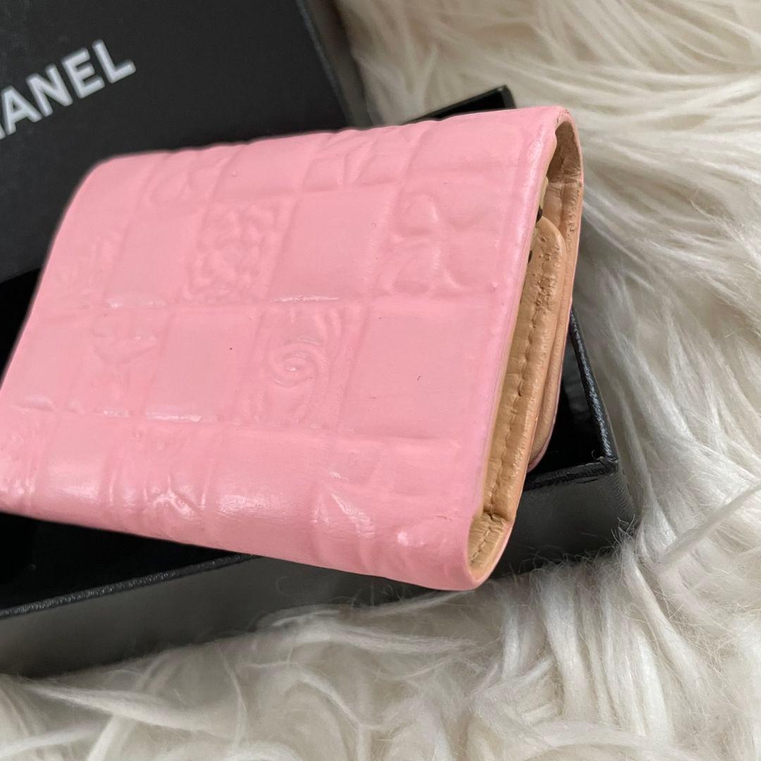 シャネル CHANEL キーケース カードケース ピンク アイコンライン