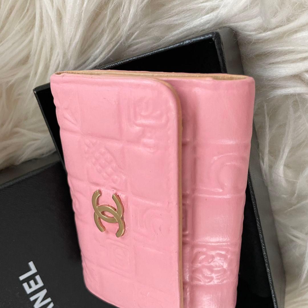 シャネル CHANEL キーケース カードケース ピンク アイコンライン