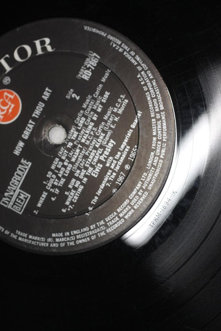 英LP Elvis Presley How Great Thou Art 深溝