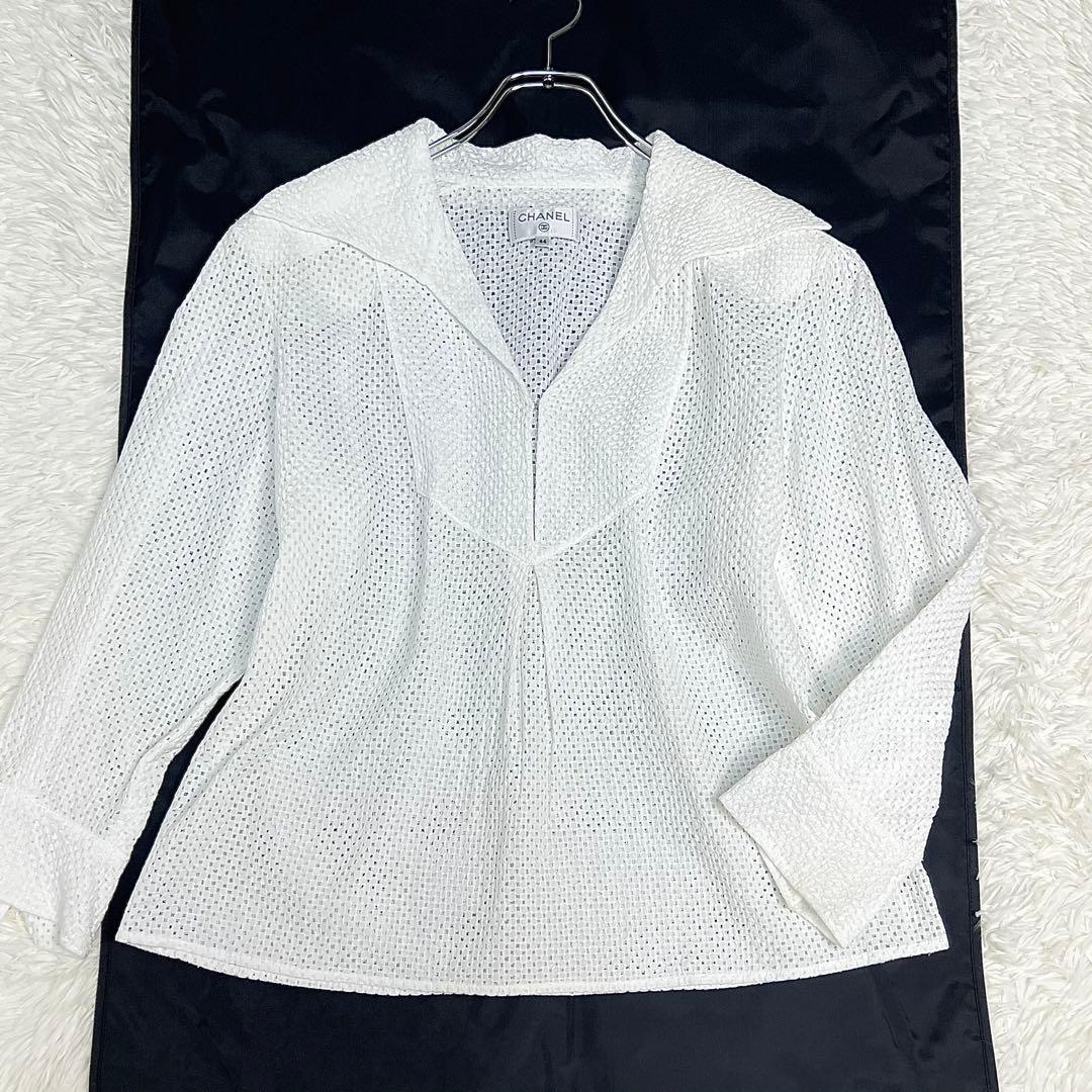 ANA G.K  CHANEL シャネル スキッパーコットンシャツ シアー