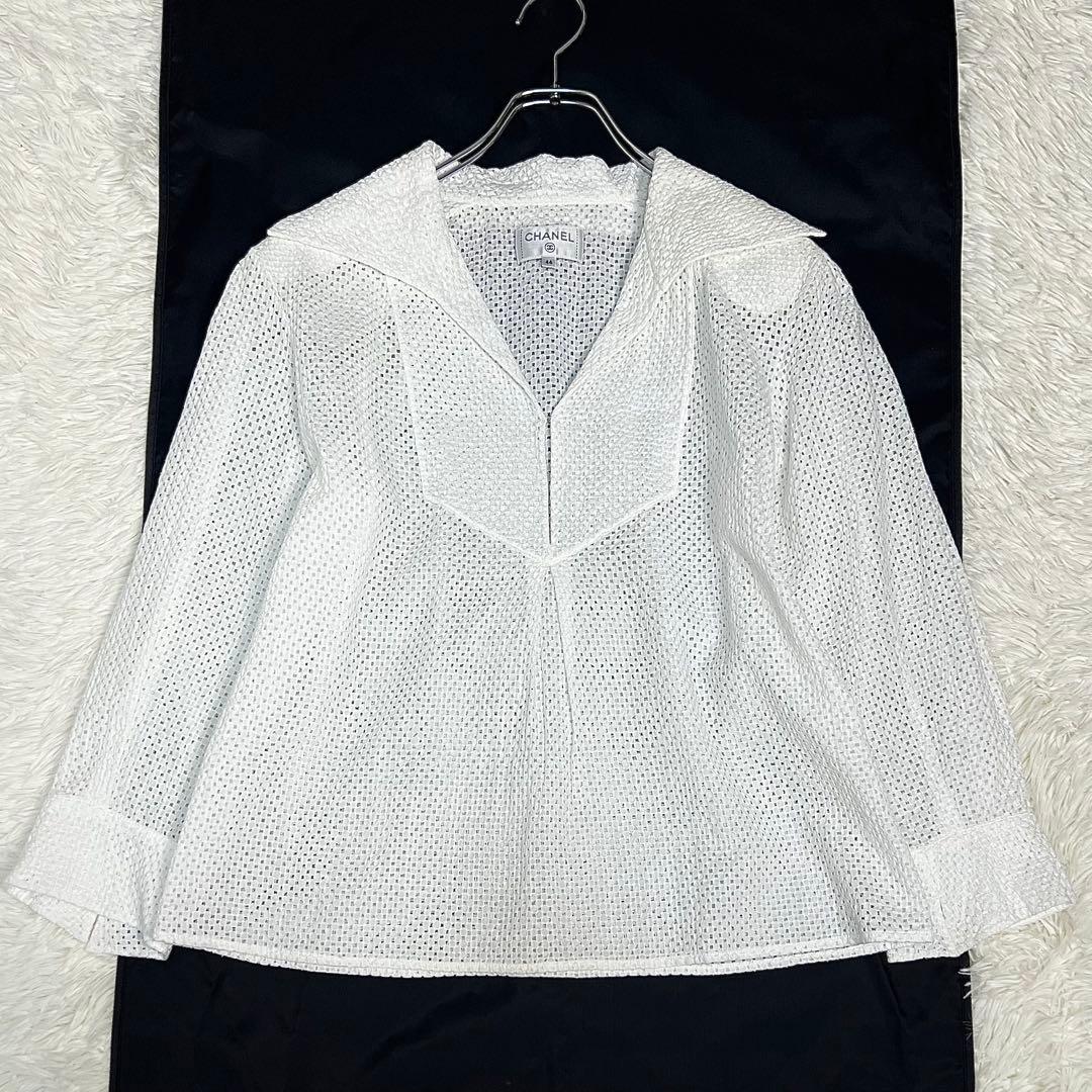 ANA G.K  CHANEL シャネル スキッパーコットンシャツ シアー
