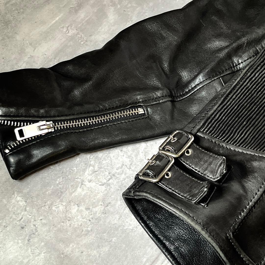 最高級　DIESEL オールラムレザー　ダブル　ライダースジャケット 羊革
