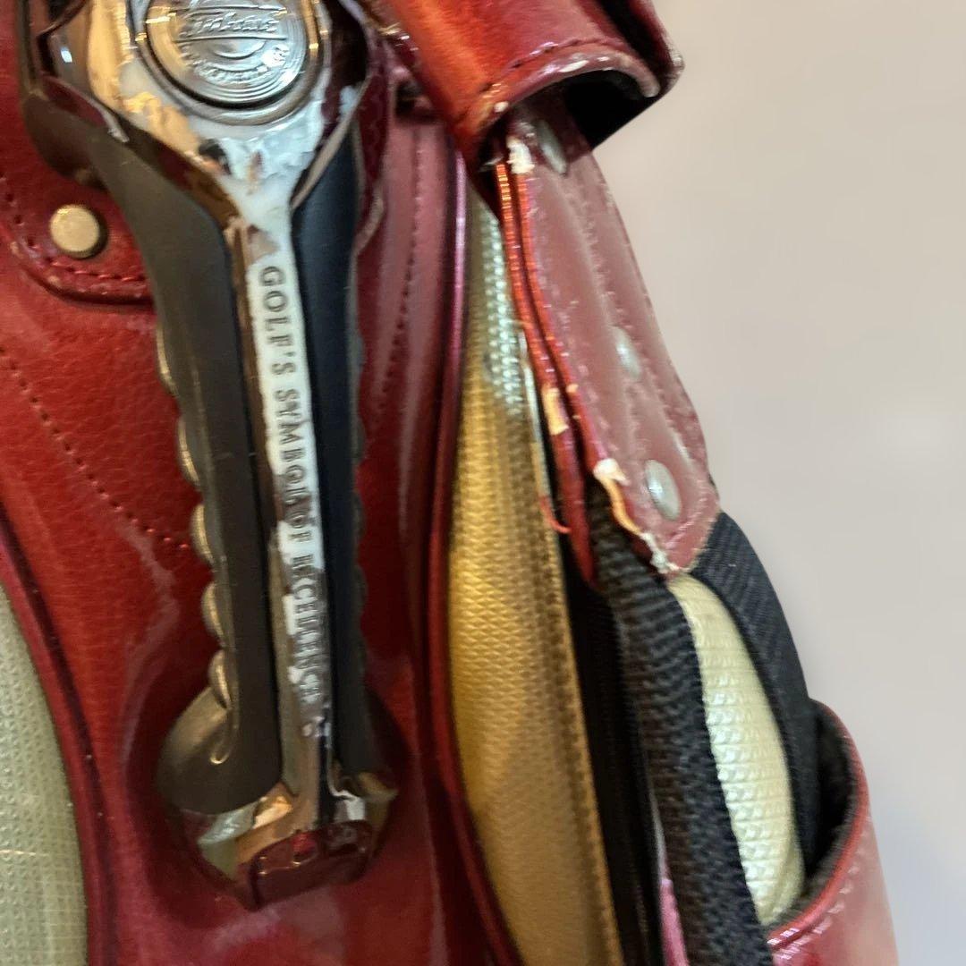 Titleist 赤 キャディバッグ フード付き（限定品、アスリートモデル）