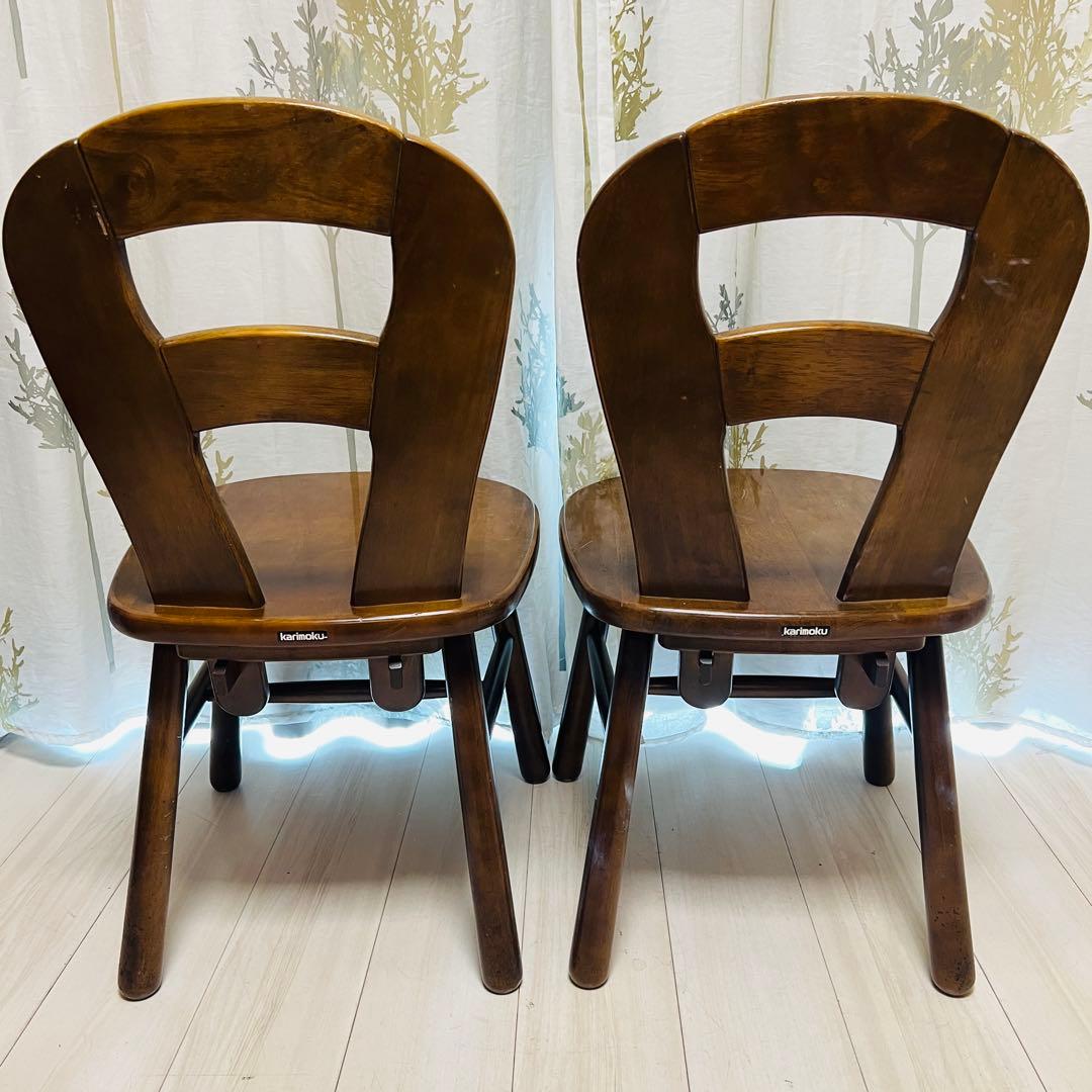 【廃盤品】カリモク ルスティック ダイニングチェア2脚