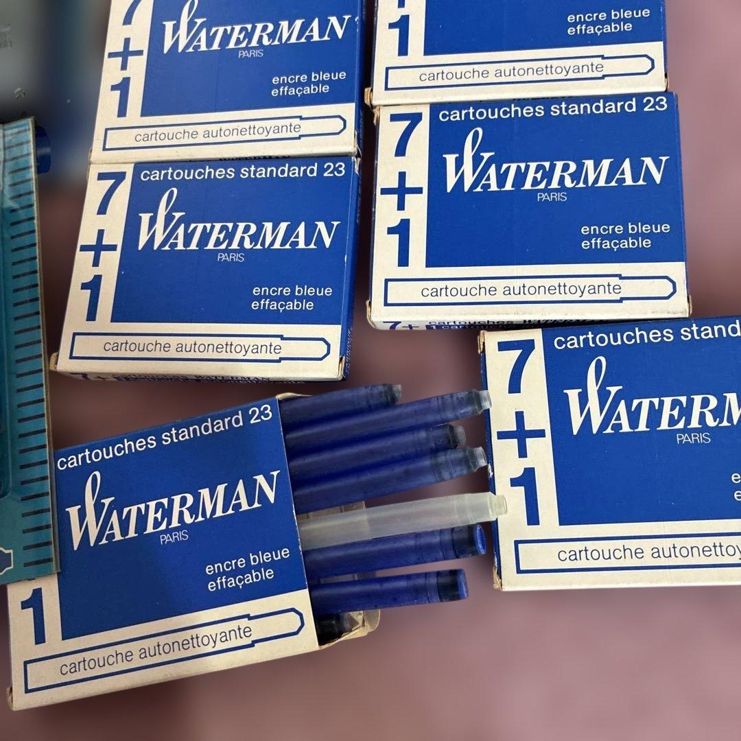 Waterman 青インクカートリッジ 6本セットと12本入り5セット