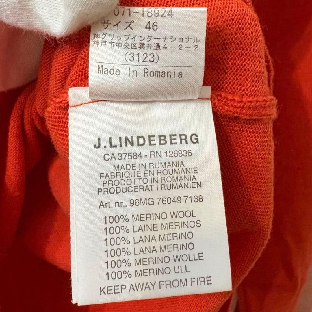 美品✨ J.LINDEBERG セーター ニット オレンジ ゴルフウェア