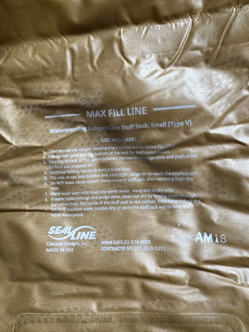 【セール中】USMC 実物 寝袋4点セット 新品未使用