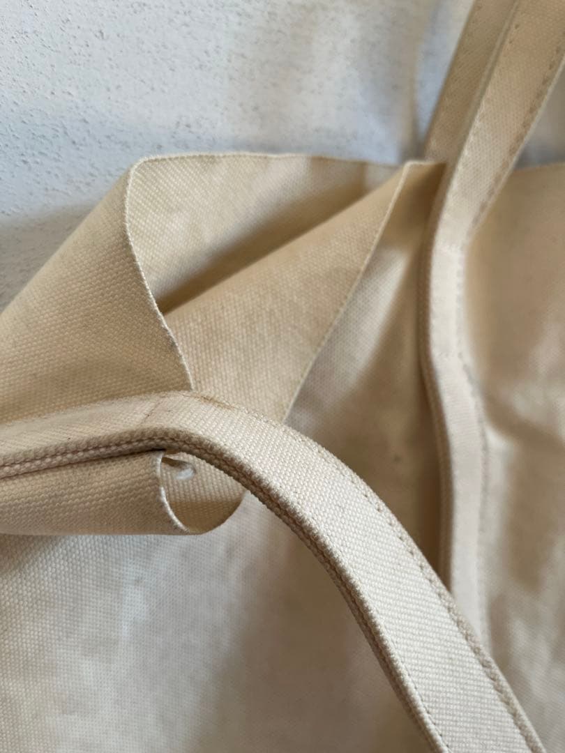 アイボリー キャンバス トートバッグ