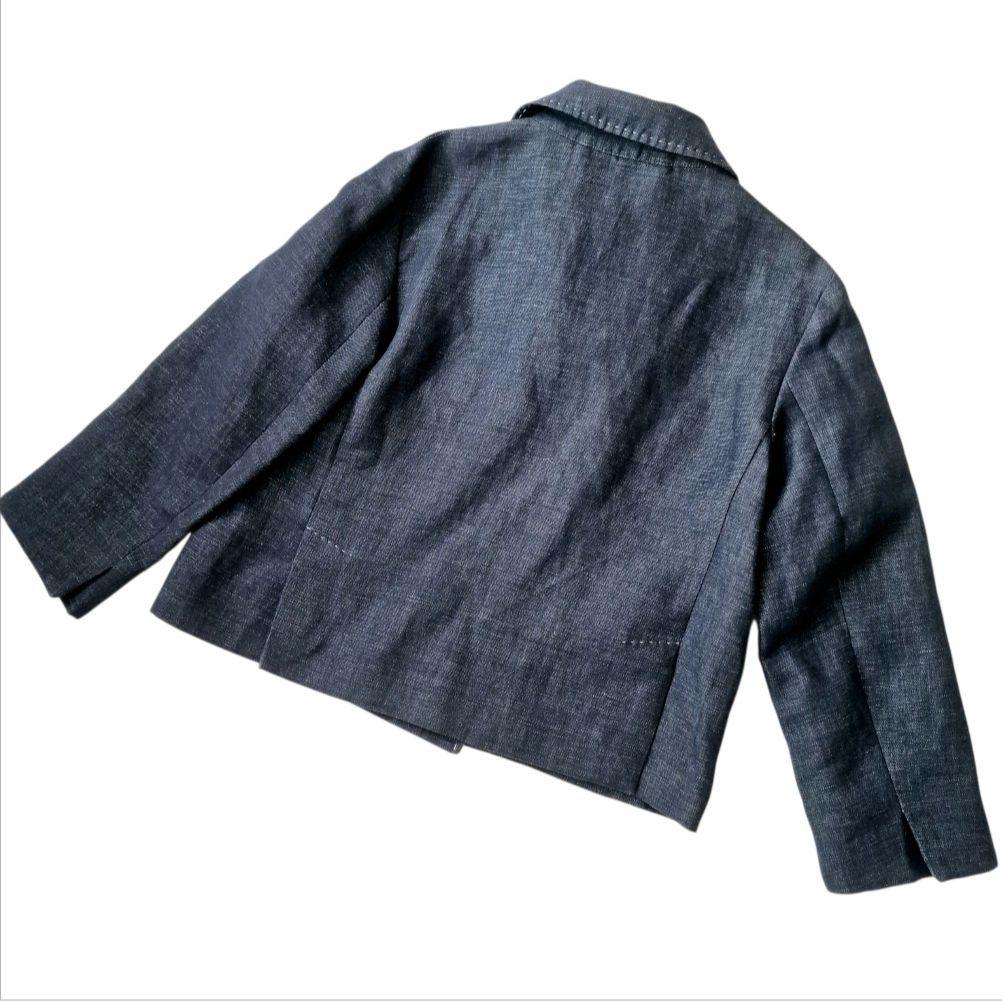 MaxMara ジャケット　ダブル　リネン　デニム ショート丈 36