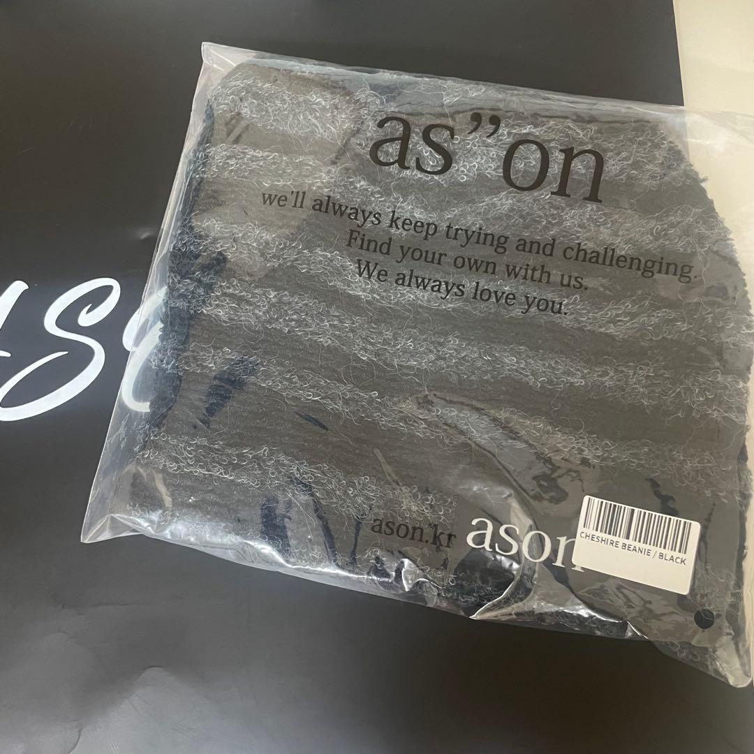 as\"on CHESHIRE BEANIE ビーニー ニット帽 アズオンason