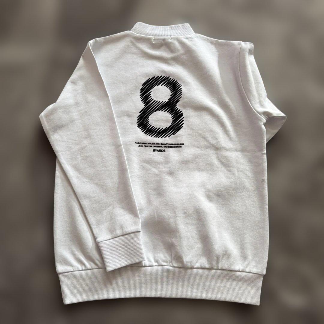 【新品タグ付】8YARDS ♪Drawing 8ホワイト トレーナー M