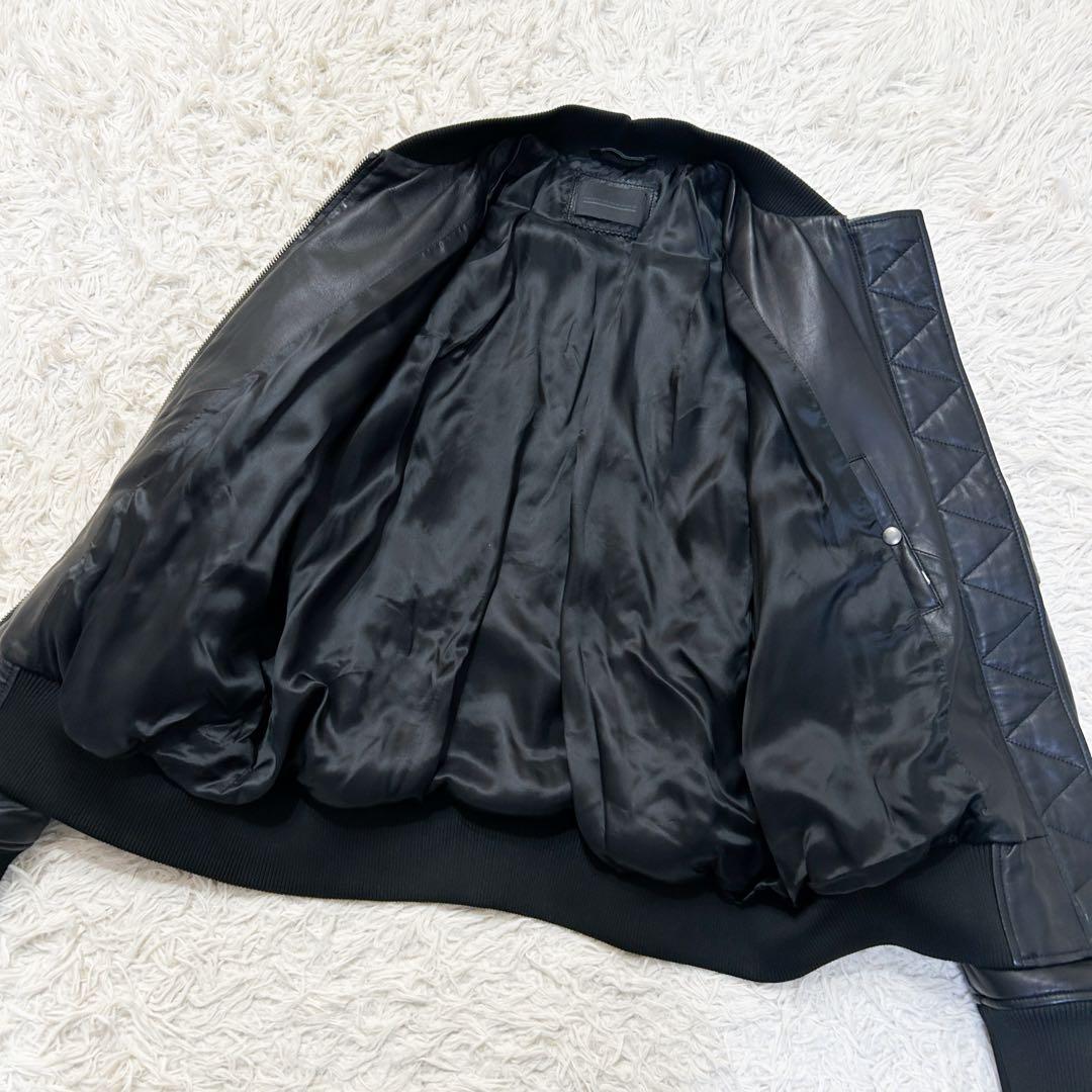 超美品✨ DIESEL BLACK GOLD ラムレザー MA-1 52