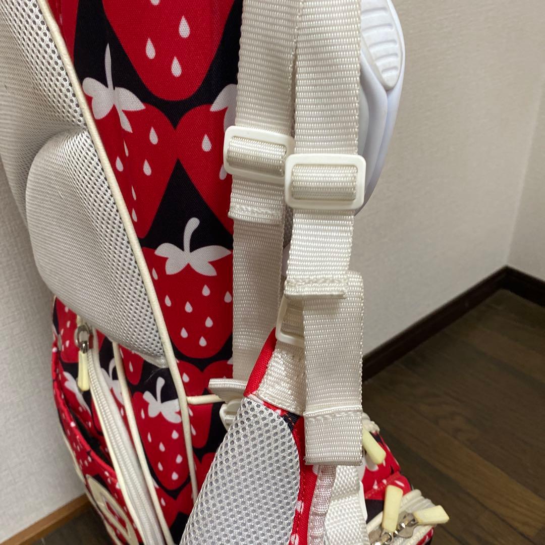 パーリーゲイツイチゴ柄♡キャディバッグ、ヘッドカバー4点