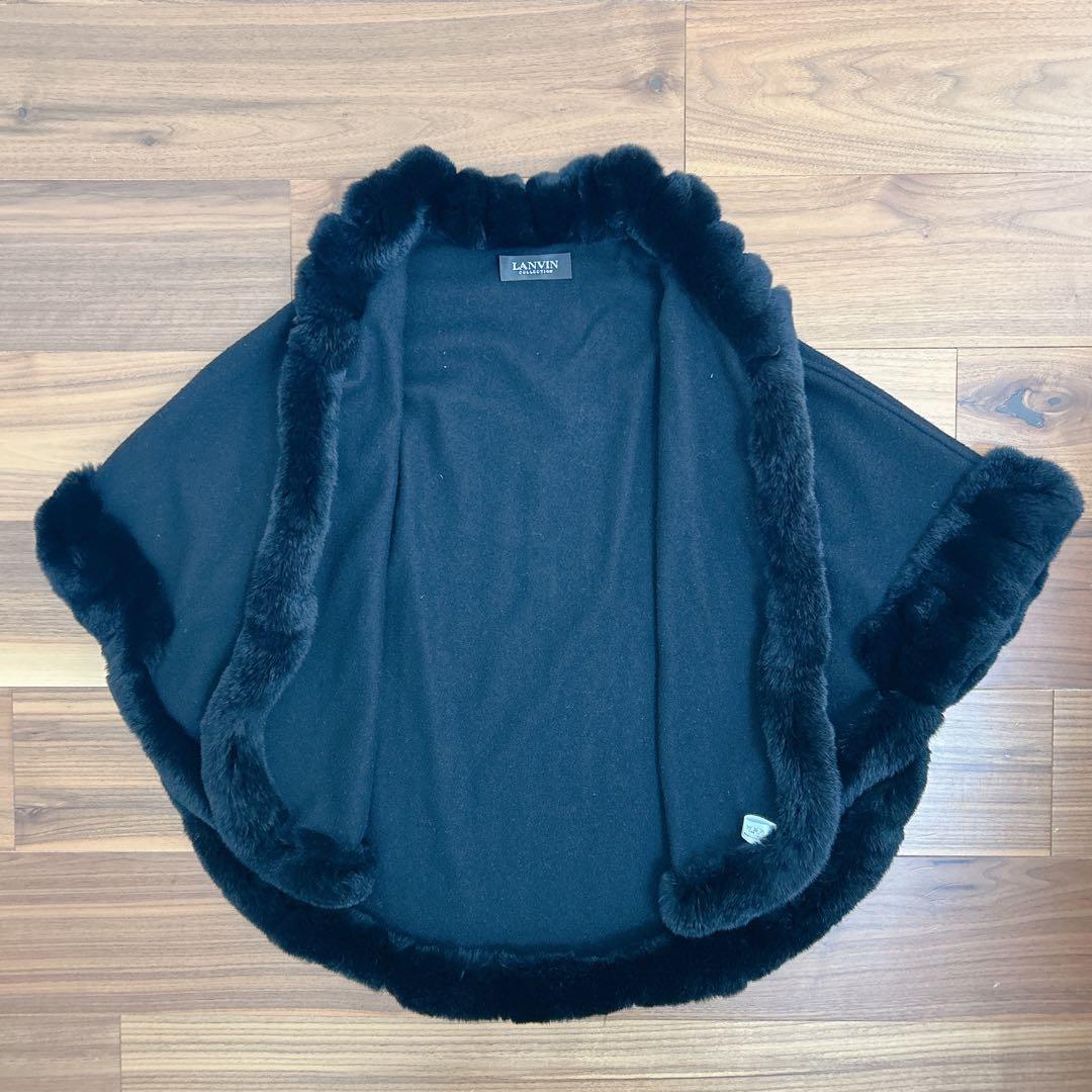 [極美品]LANVIN COLLECTION ポンチョ ケープ ラビットファー